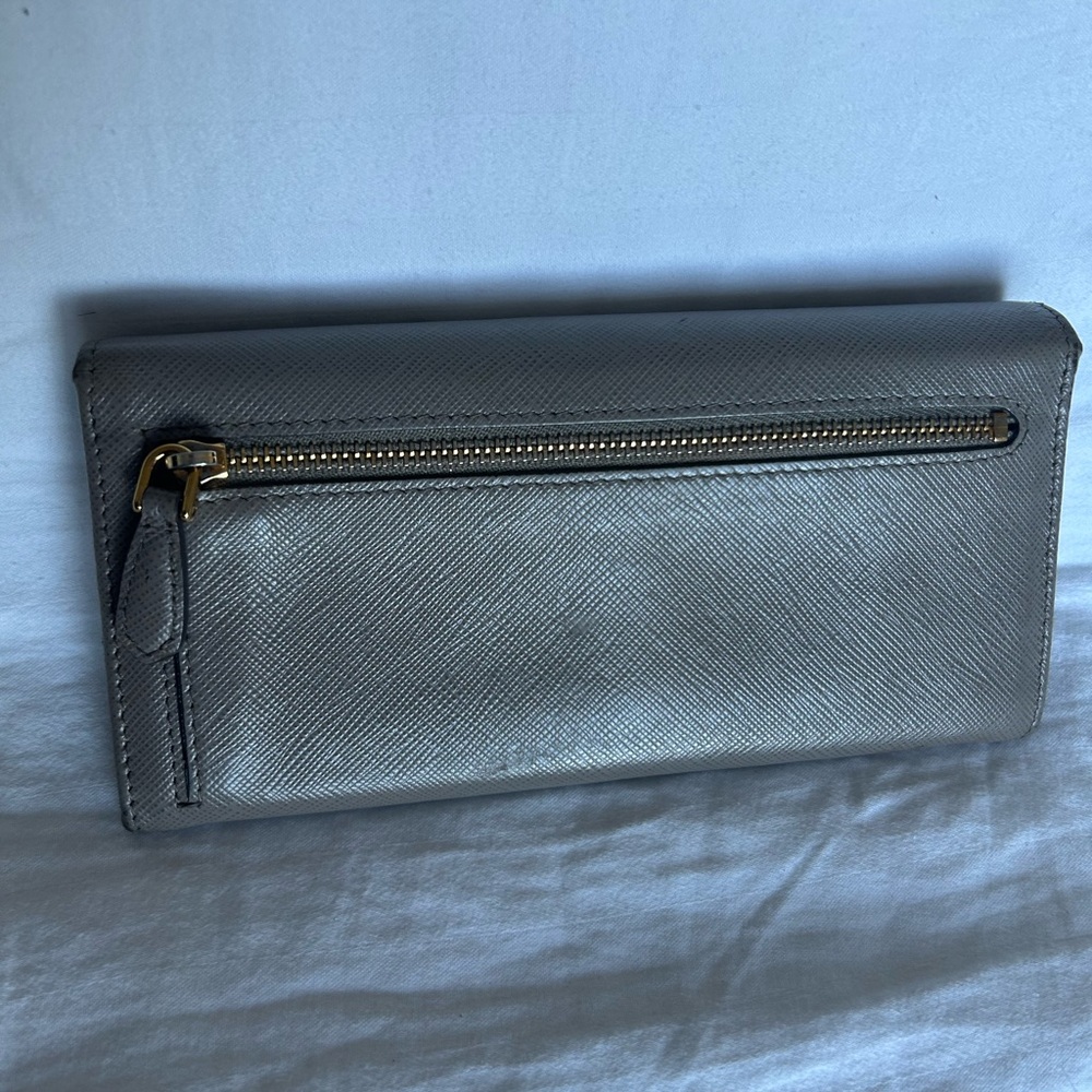 Prada Bicolor Saffiano Leather Continental Long Wallet - Astral
Blue & White - Picture 3 of 5
